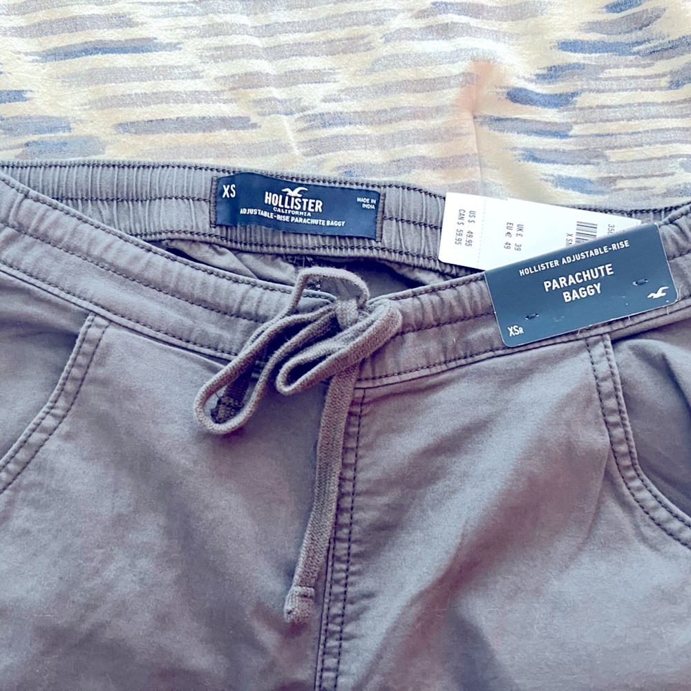 Gray XS Hollister Parachute Baggy Jogger